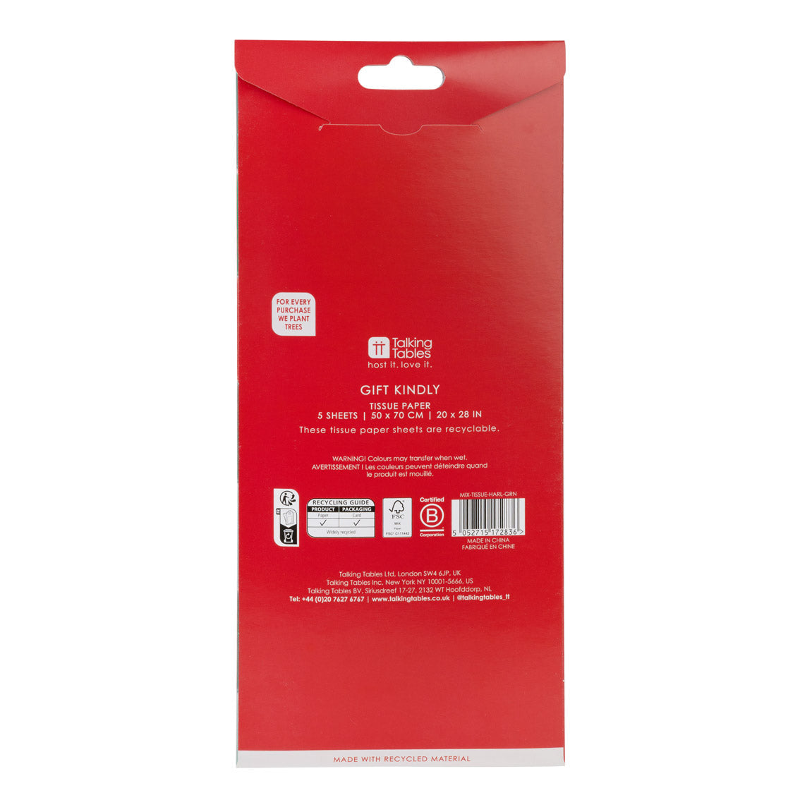 Mixed Harlequin Tissue Paper - 5 Sheets | Christmas Gifting |