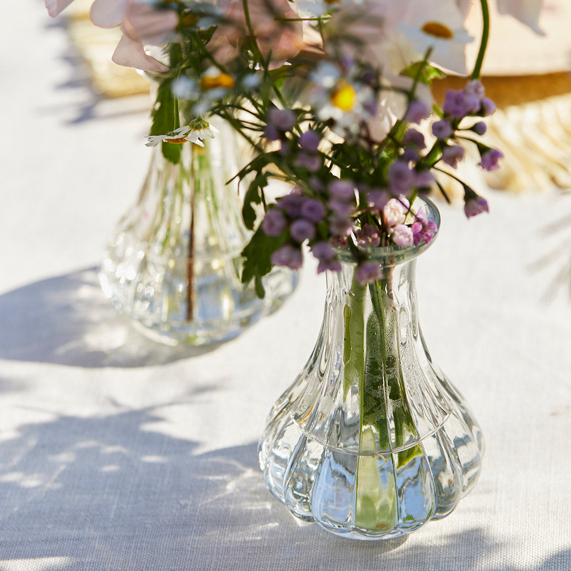Clear Recycled Glass Bud Vase | Wedding Decor |