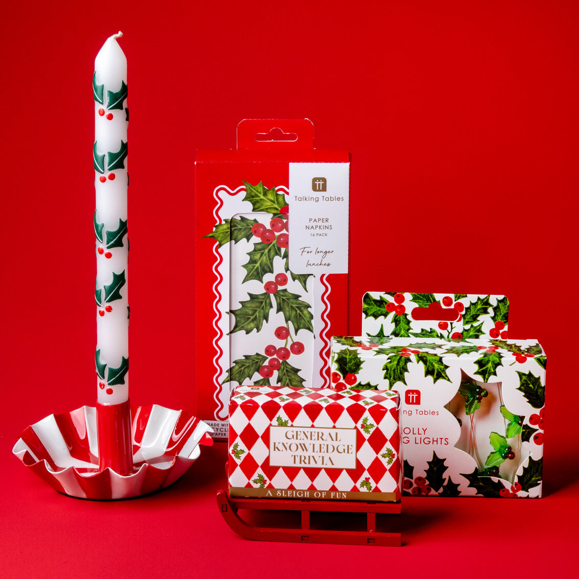 General Knowledge Trivia Christmas Mini Sleigh - 6.5cm | Christmas Game |
