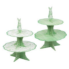 Green Reversible Bunny Cake Stand | Easter Decor |