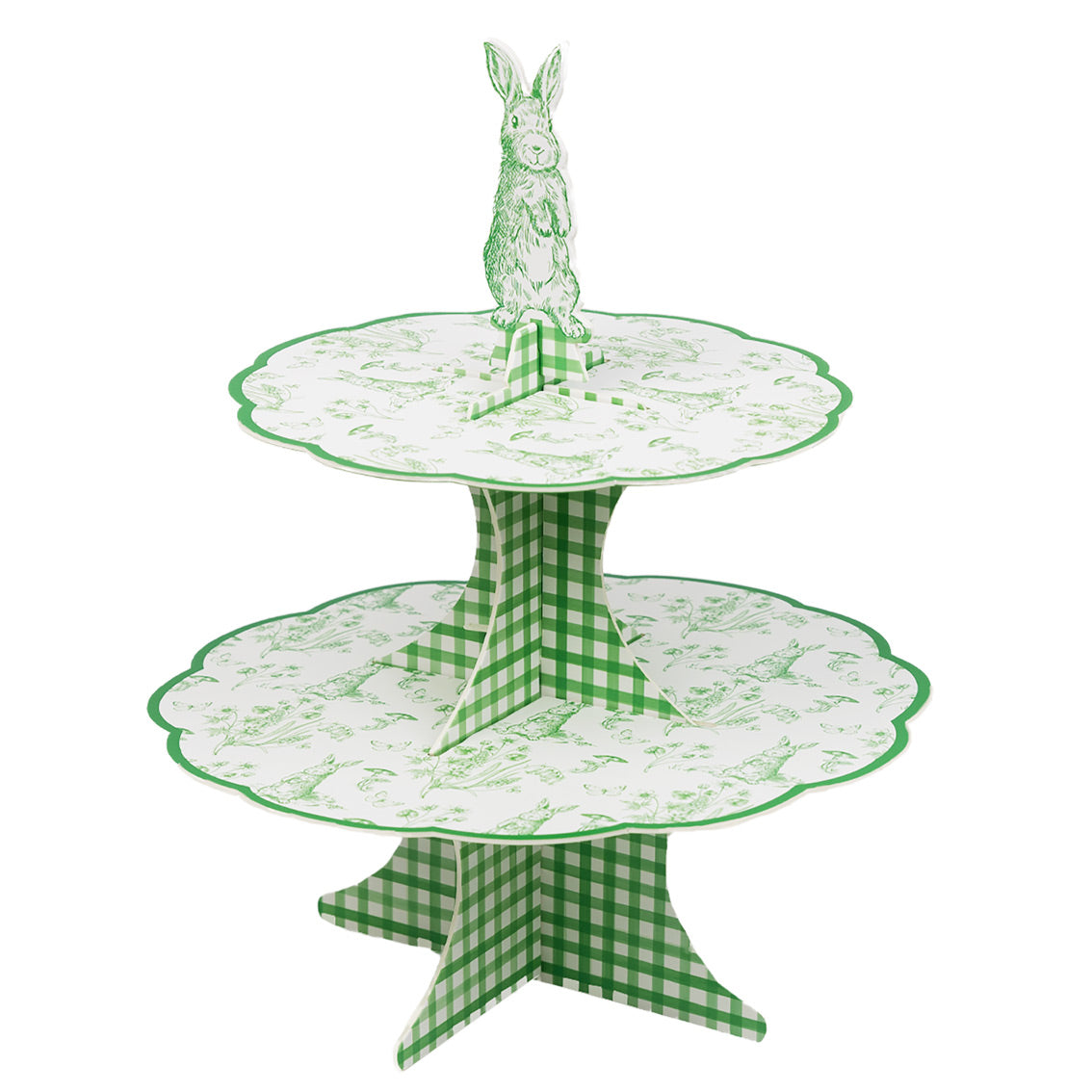 Green Reversible Bunny Cake Stand | Easter Decor |