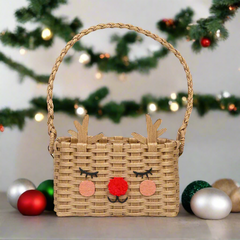 Christmas Recycled Reindeer Shaped Basket