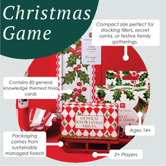General Knowledge Trivia Christmas Mini Sleigh - 6.5cm | Christmas Game |