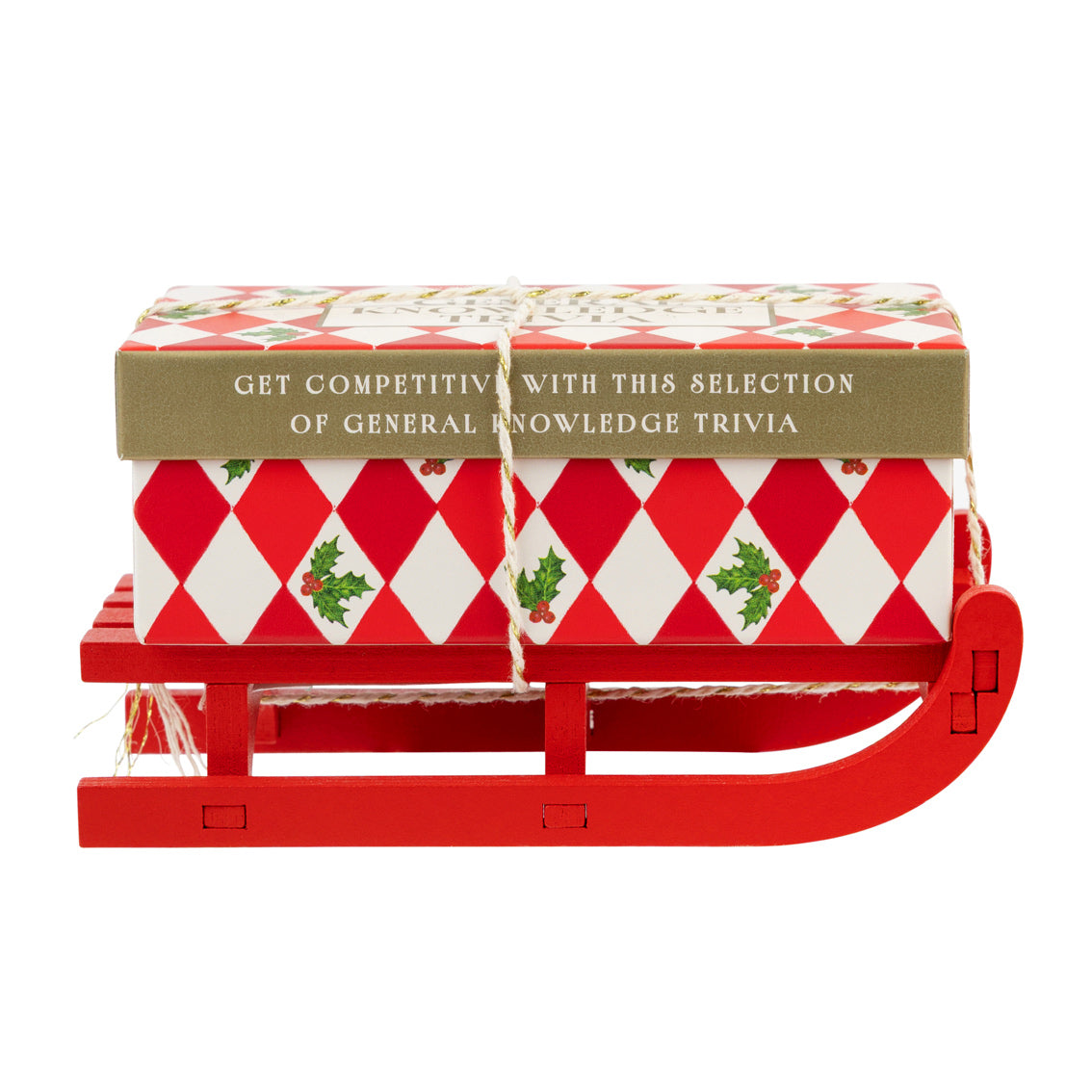 General Knowledge Trivia Christmas Mini Sleigh - 6.5cm | Christmas Game |