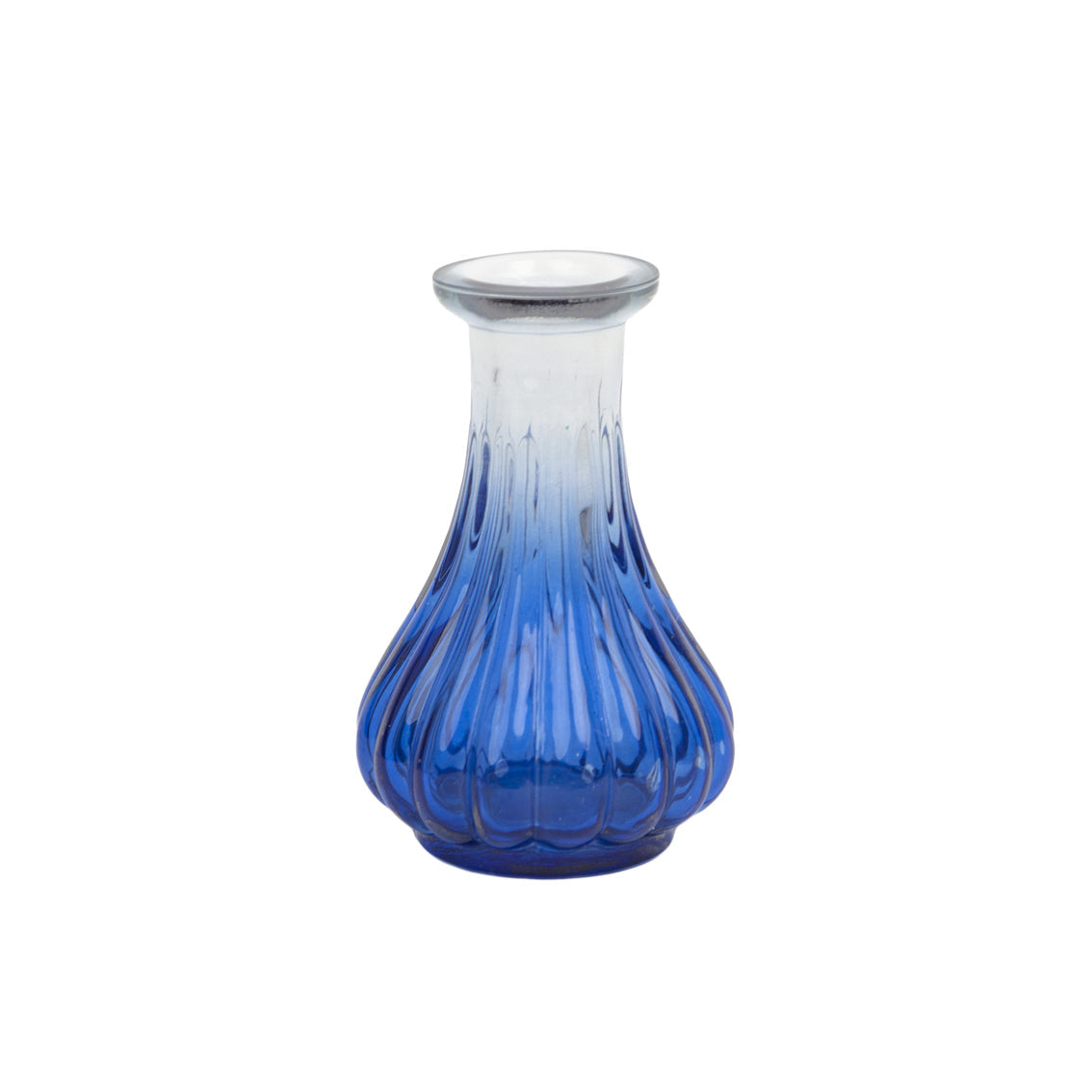 Moroccan Souk Blue Recycled Glass Bud Vase | Summer Party Decor |