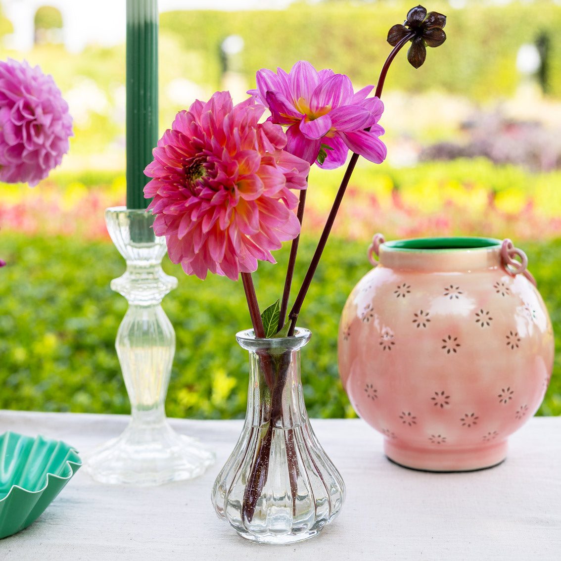 Clear Recycled Glass Bud Vase | Wedding Decor |