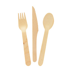 Moroccan Souk Wooden Cutlery - 24 Sets | Summer Partyware |