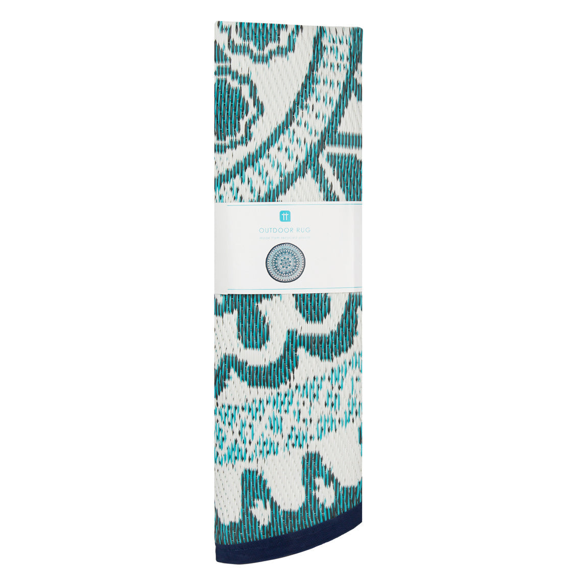 Moroccan Souk Blue Round Outdoor Rug | Outdoor Home Decor |