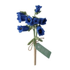Handmade Bluebell Crochet Sprigs Bundle - 18cm | Summer Decor |