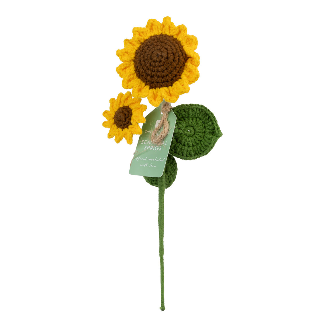 Handmade Sunflower Crochet Sprigs Bundle - 18cm | Home Decor |