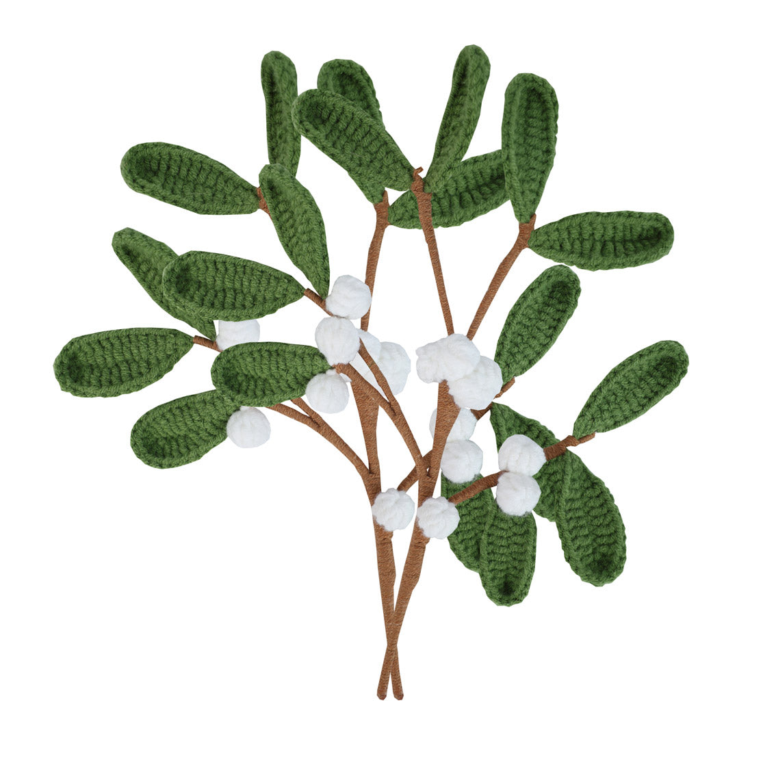 Handmade Mistletoe Christmas Crochet Sprigs Bundle | Seasonal Decor |