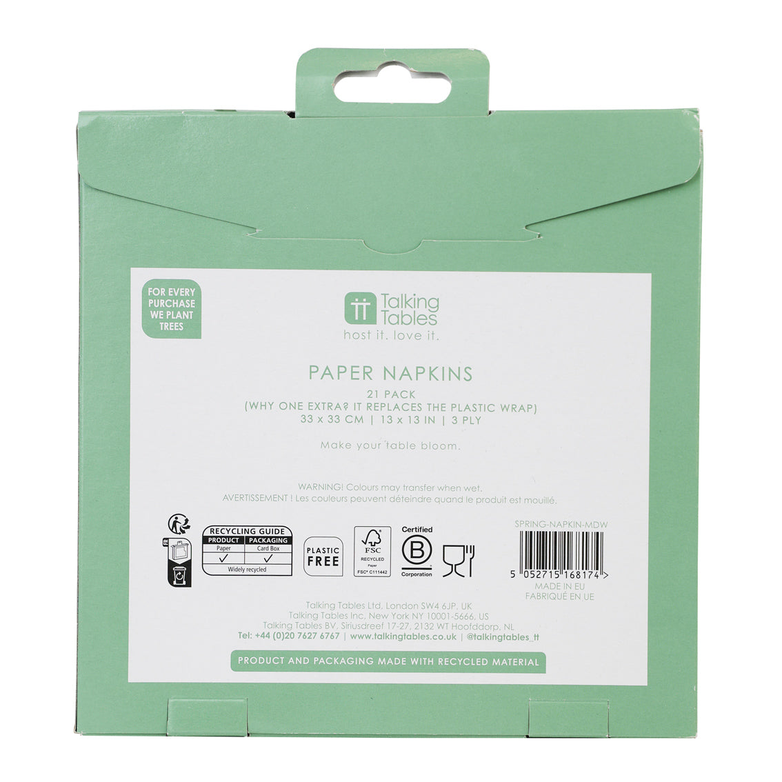 Meadow Paper Napkins - 20 Pack | Summer Decor |