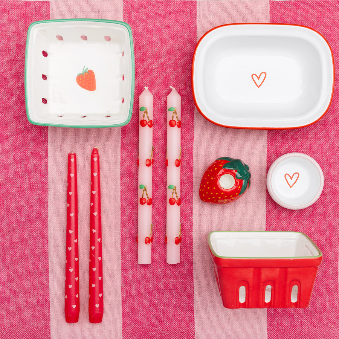 Heart Red Enamel Dip Dish - 8cm | Wedding Decor |