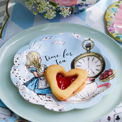 Alice in Wonderland Blue Recyclable Paper Plates - 12 Pack