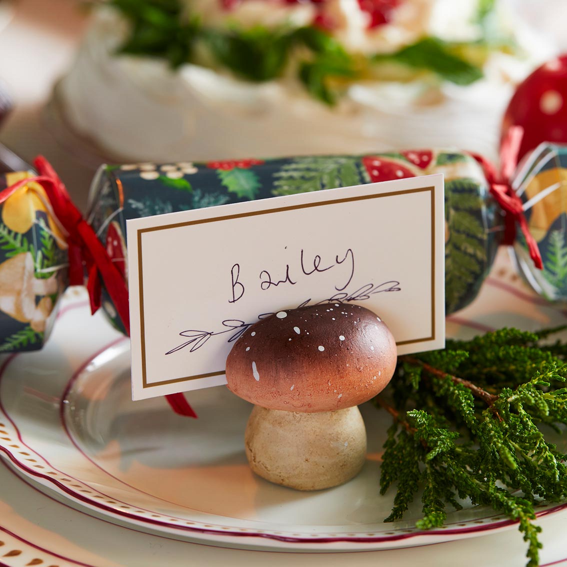 Forest Mushroom Place Card Holders - 4 Pack