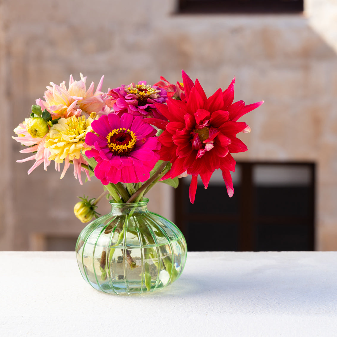 Green Glass Bud Vase - 8cm | Home Decor Gifts |