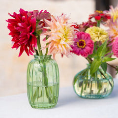 Green Glass Bud Vase - 12cm | Home Decor Gifts |