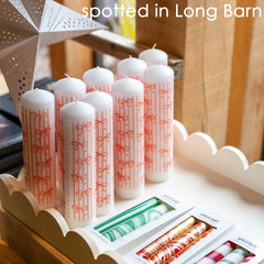 Bows Pillar Advent Candle | Holiday Countdown |